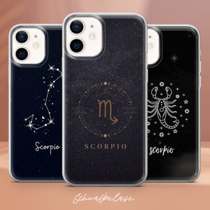 Scorpio Print Phone Case Zodiac Star Cover for iPhone 16e, 15, 14, 13, 12, XR, SE, Pixel 9 Pro, 8, 7A, Samsung S25 edge, S24 FE, A71, A36