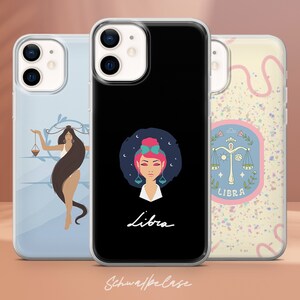 Libra Print Phone Case Zodiac Star Cover for iPhone 16e, 15, 14, 13, 12, XR, SE, Pixel 9 Pro, 8, 7A, Samsung S25 edge, S24 FE, A71, A36