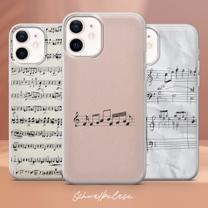 Charming Note Phone Case Music Sheet Cover for iPhone 16e, 15, 14, 13, 12, XR, SE, Pixel 9 Pro, 8, 7A, Samsung S25 edge, S24 FE, A71, A36