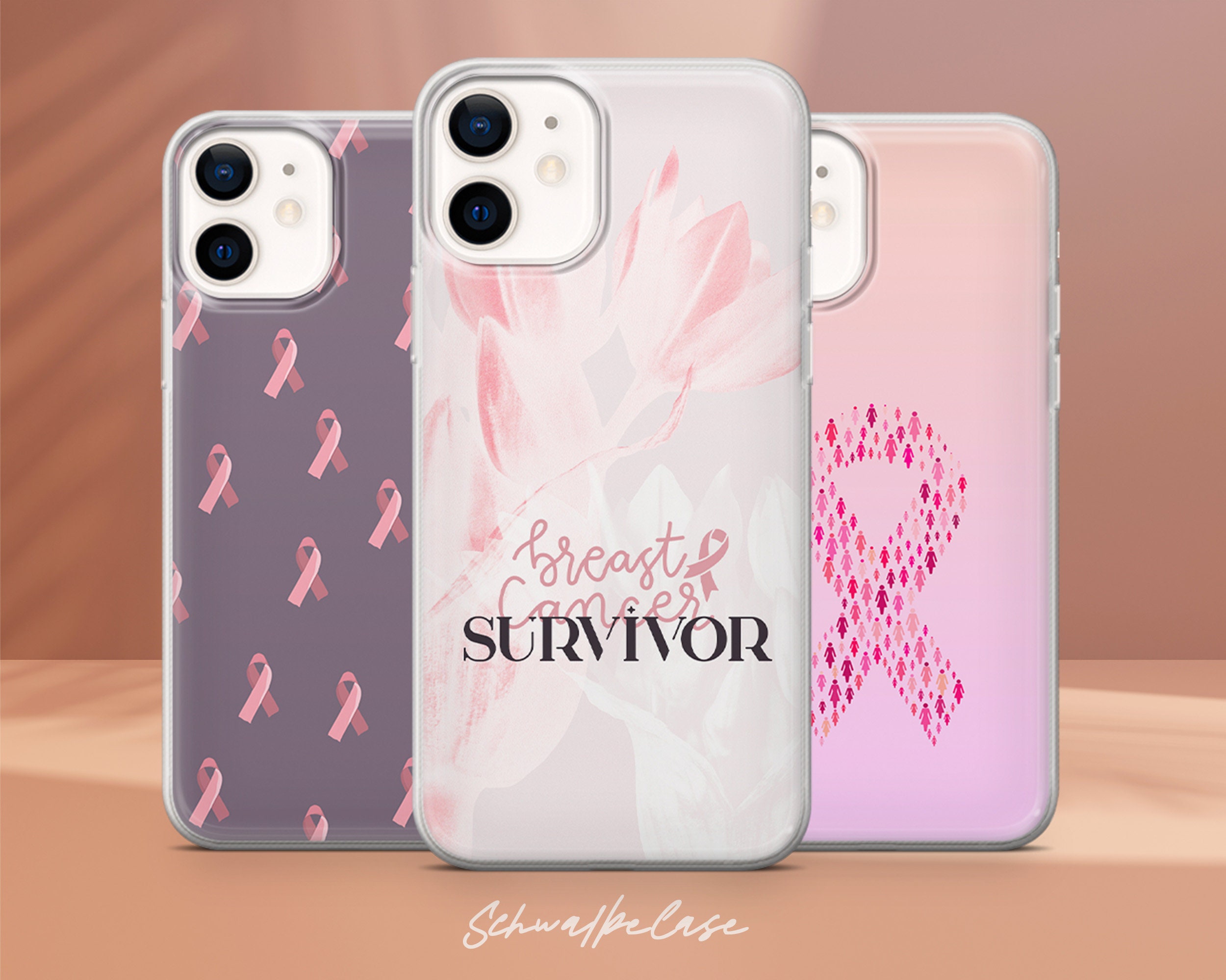 Women Health Phone Case Breast Cancer Cover Fit for iPhone 15 Pro Max, 14  Plus, 13, 12, 11, XR, SE & Samsung S24, S23, S22, A54, Pixel 8, 7 