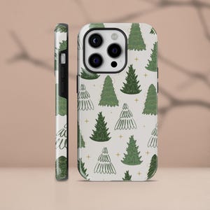 Custodia per telefono Christmas Pine Greenery, sottile e resistente, adatta per 16 Pro Max, 15 Plus, 14, 13, 12, XR, SE e Samsung S24, S23, Z Flip, Pixel 9, 8