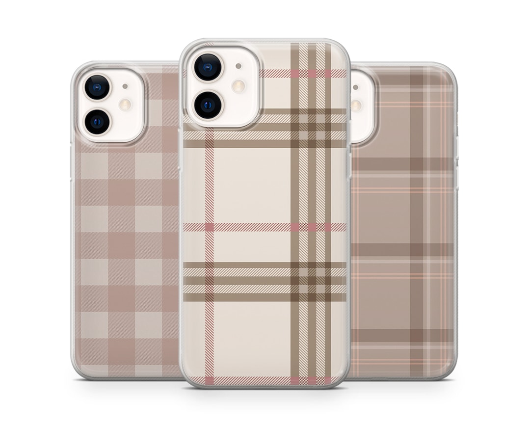 Plaid Phone Case Tartan Fabric Print Cover Fit for iPhone 15 Etsy