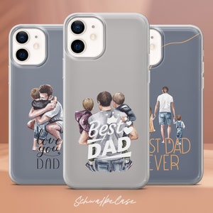 Coque de protection esthétique Best Dad pour iPhone 16e, 15, 14, 13, 12, XR, SE, Pixel 9 Pro, 8, 7A, Samsung S25 edge, S24 FE, A71, A36
