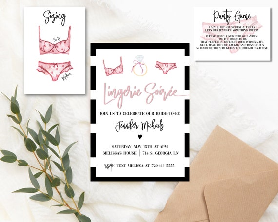 Lingerie Shower Invitation Instant Download Printable | Etsy