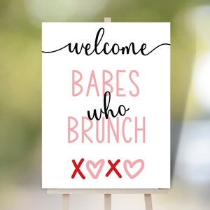 Galentine&#39;s Day Party Welcome Sign, Valentine&#39;s Day Party, Galentine&#39;s Day Decor, Galentine&#39;s Day Party Decor, Editable Party Decor