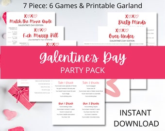 Galentine's Day Party Games, Valentines Day Party, Galentines Day Activities, Galentine's Day Party, Dirty Minds Party Game, Girls Night Out