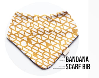 Bandana Bib Sewing Pattern - Special needs scarf bib - 6 sizes - Drool bib sewing pattern - Baby scarf tutorial - Baby PDF pattern