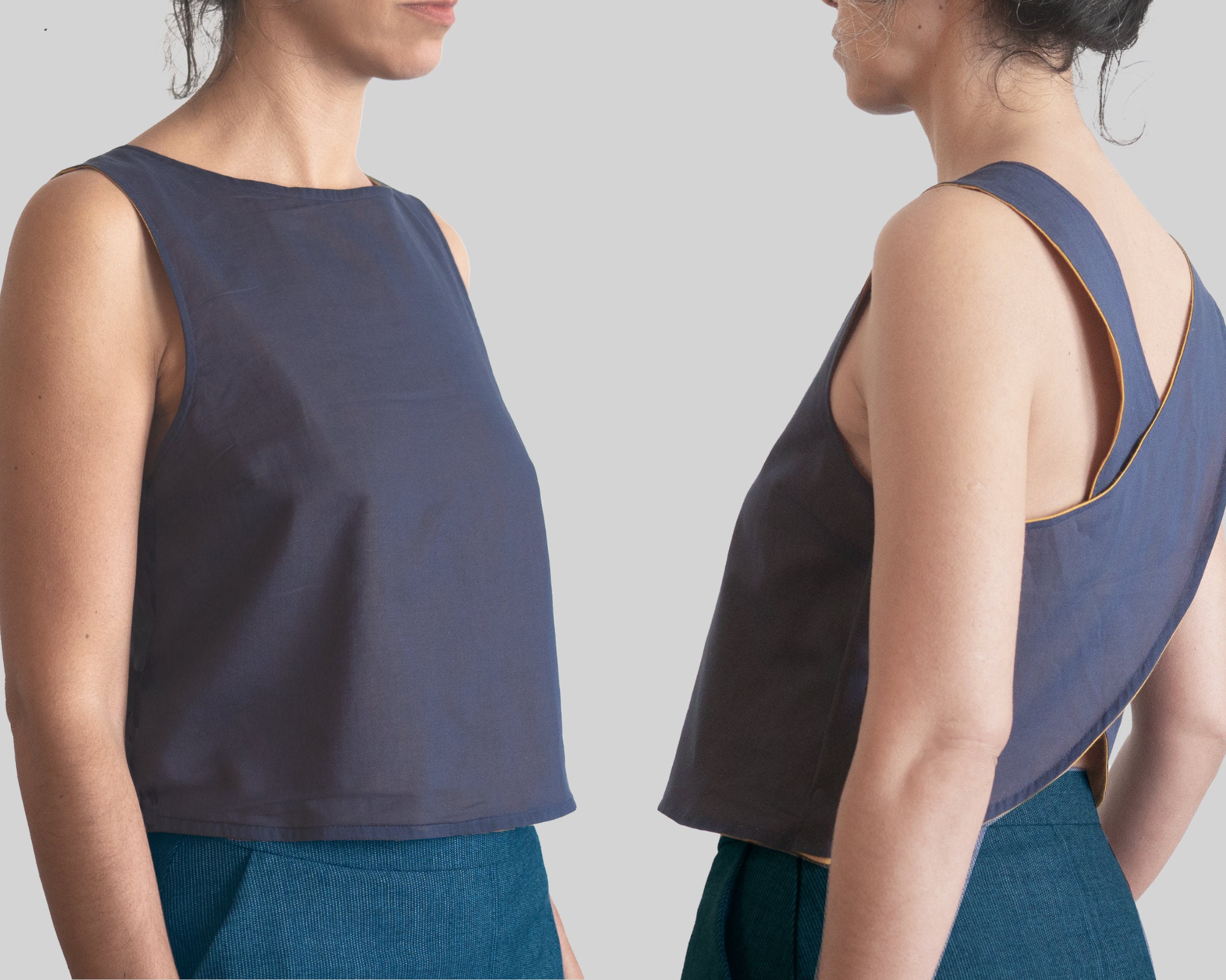 BRIA Crossback Top Sewing Pattern - Woman Blouse Pattern