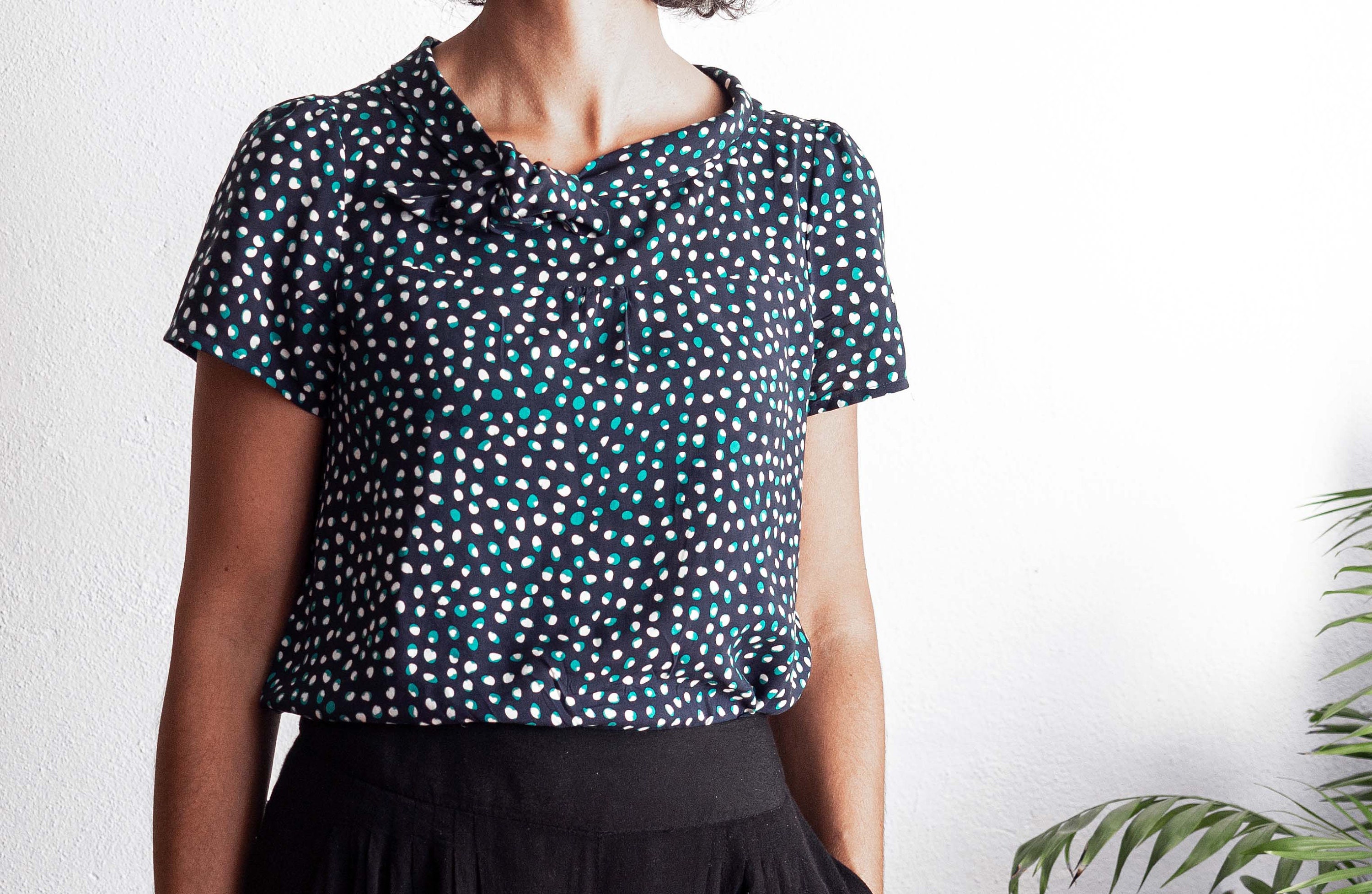 トップス eLLa  doby dot jacquard blouse JOAU Womens Polka Dot Blouses Long Sleeve 2024 Trendy Fall