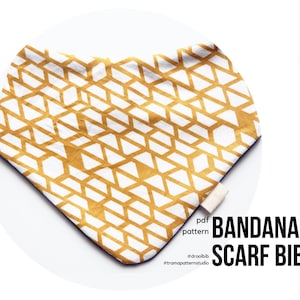 Patrón de costura de babero bandana - Babero bufanda para necesidades especiales - 6 tallas - Patrón de costura de babero babero - Tutorial de bufanda para bebé - Patrón PDF para bebé