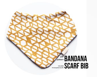 Molde para Babador Bandana: 6 Tamanhos, Lenço para Necessidades Especiais (Molde em PDF)