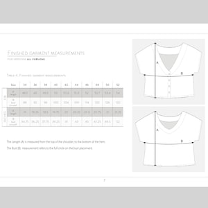 JARVIS V-Neck top digital pdf pattern Woman blouse pattern woven or knits Sewing tutorial Size 34 to 52 Instant download image 7