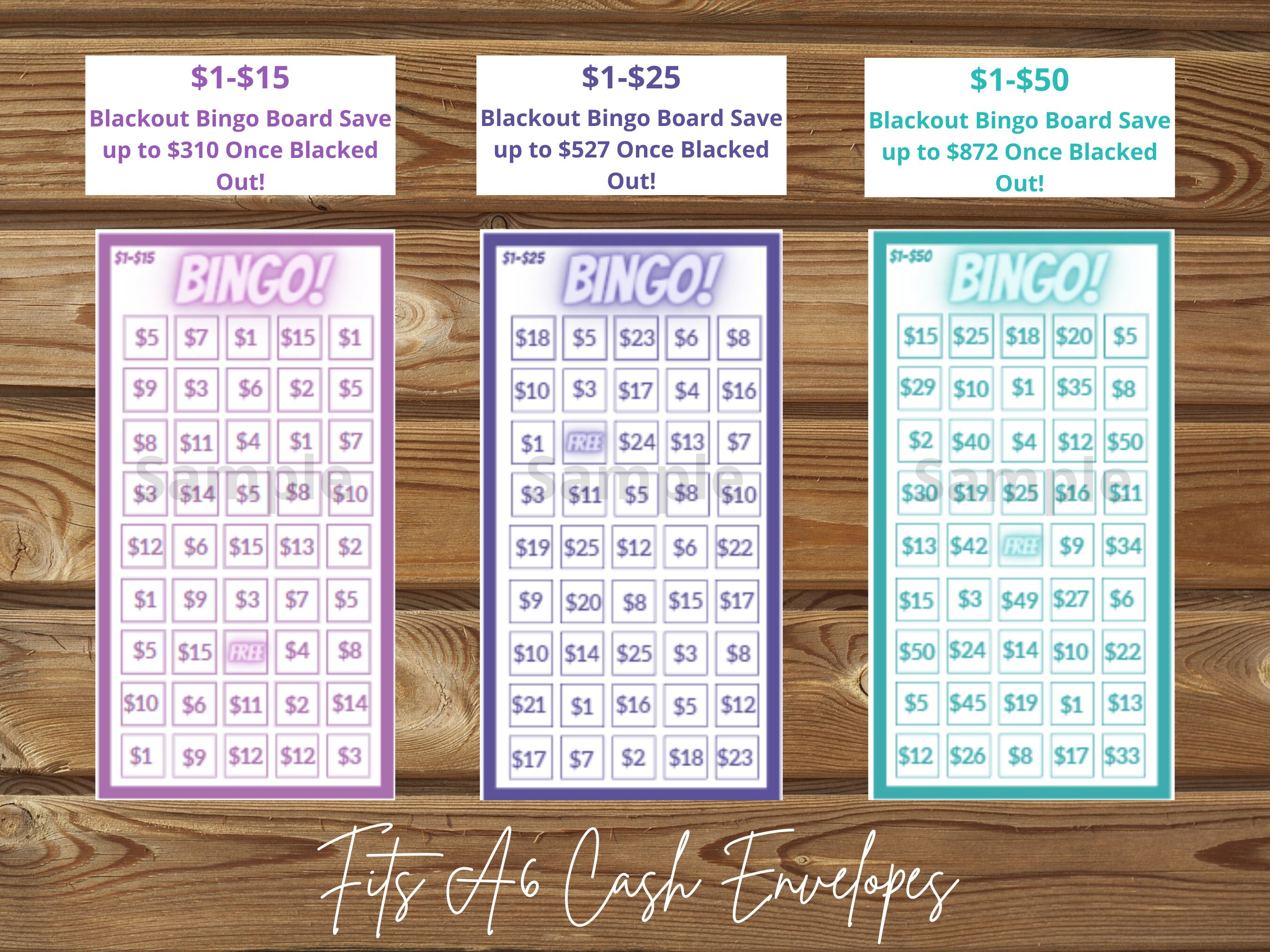 Blackout Bingo Savings Challenge & Printable Cash Envelopes Etsy