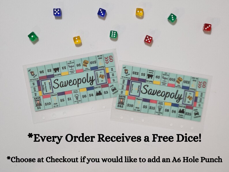 Laminated Saveopoly Game Board A6 Size Fits Cash Envelopes & Etsy
