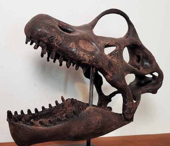 ハウライト　恐竜の頭蓋骨の彫り物　特大 ハウライト 恐竜の頭蓋骨の彫り物 特大 置物