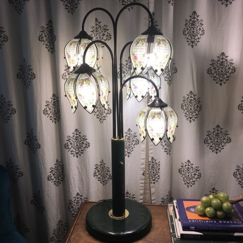 Vintage Tulip Lamp/ Vintage Lotus Flower Lamp Etsy
