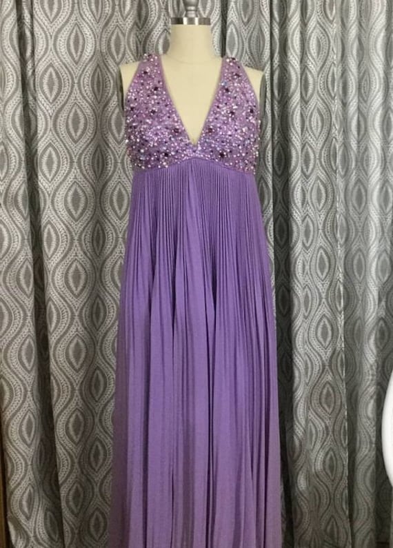 Mr Blackwell  custom gown/  purple evening gown/ … - image 2