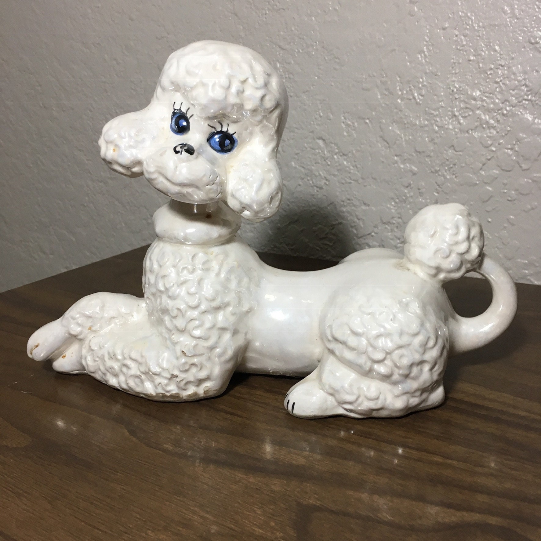 Vintage Ceramic Poodle Figurine - Etsy