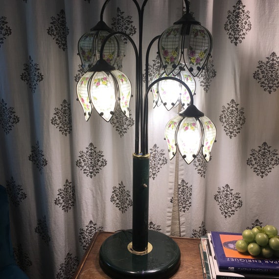 Vintage tulip table sale lamp