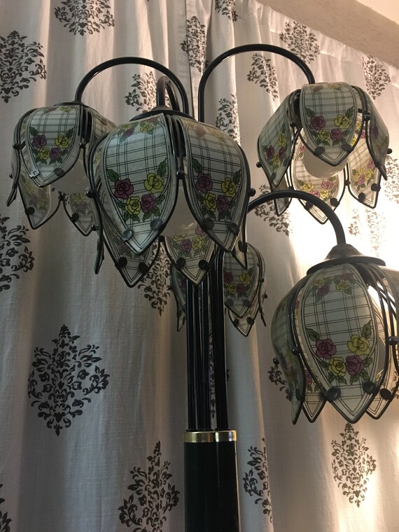 Lotus flower lamp vintage deals