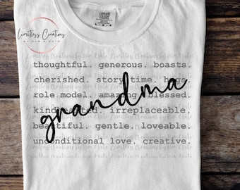 Grandma Typography/Words Customizable PNG