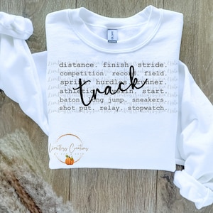 Track Typography/Words Customizable PNG