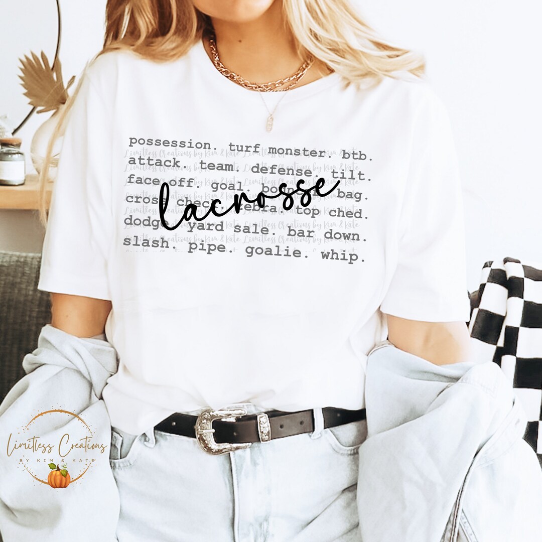 Lacrosse Typography/words Customizable PNG Etsy