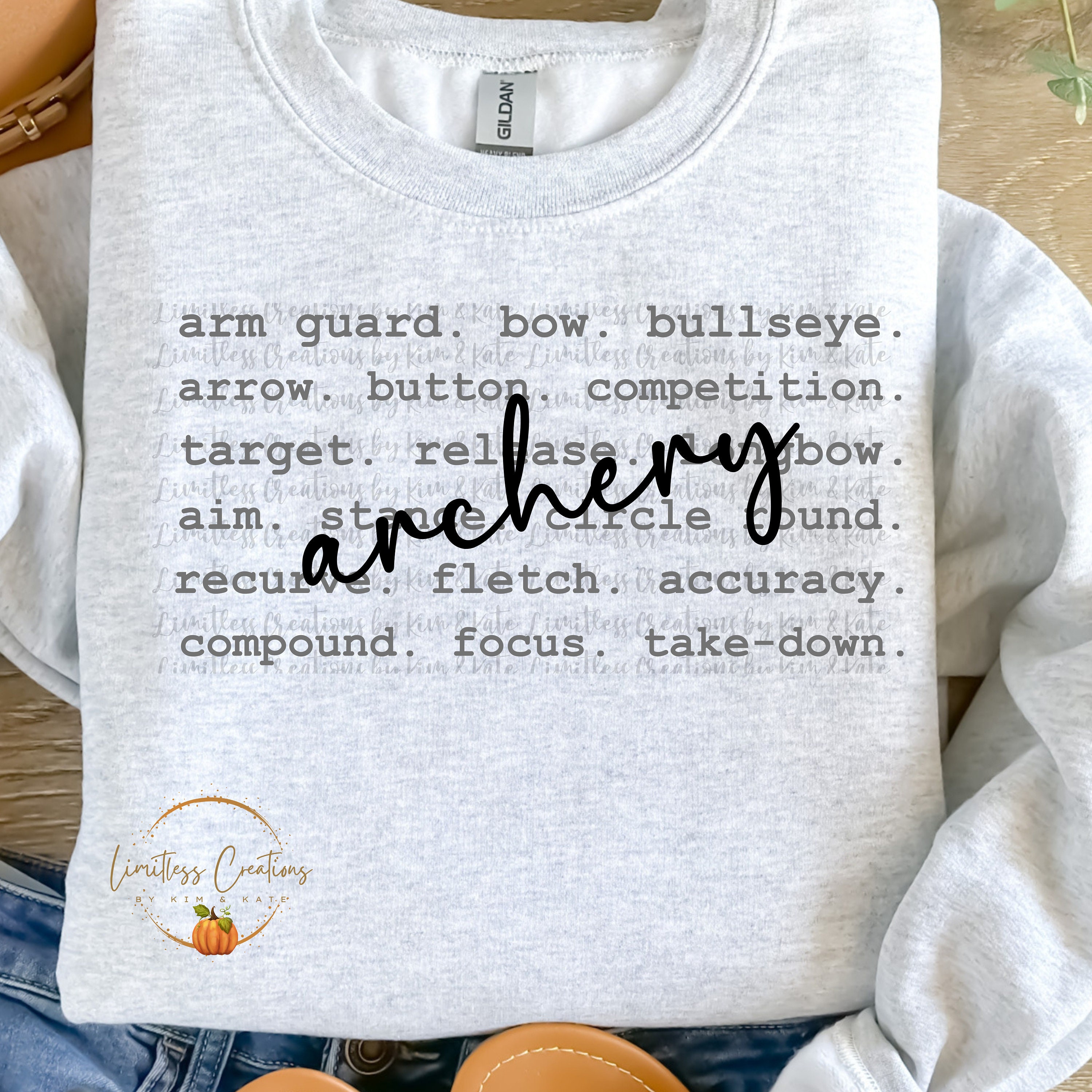 Archery Typography/words Customizable PNG Etsy