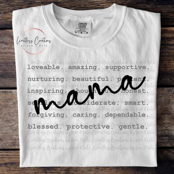 Mama Typography/Words Customizable PNG
