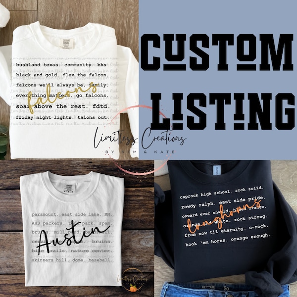 Custom Typography/Words Customizable  Design PNG
