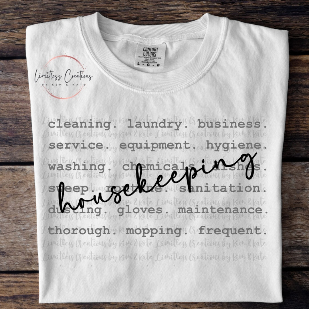 Housekeeping Typography/words Customizable PNG Etsy