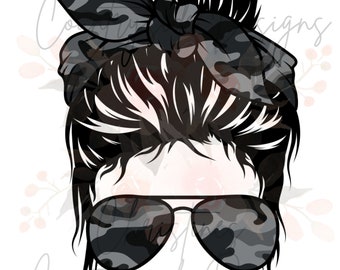 ボーイママ ブラック メッシーバン PNG ダウンロード可能なデジタルファイル