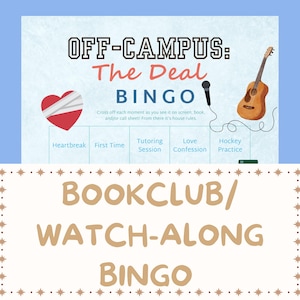 Off Campus, The Deal Book Club/watch-Along Bingo: 15 unieke vooraf ingevulde kaarten