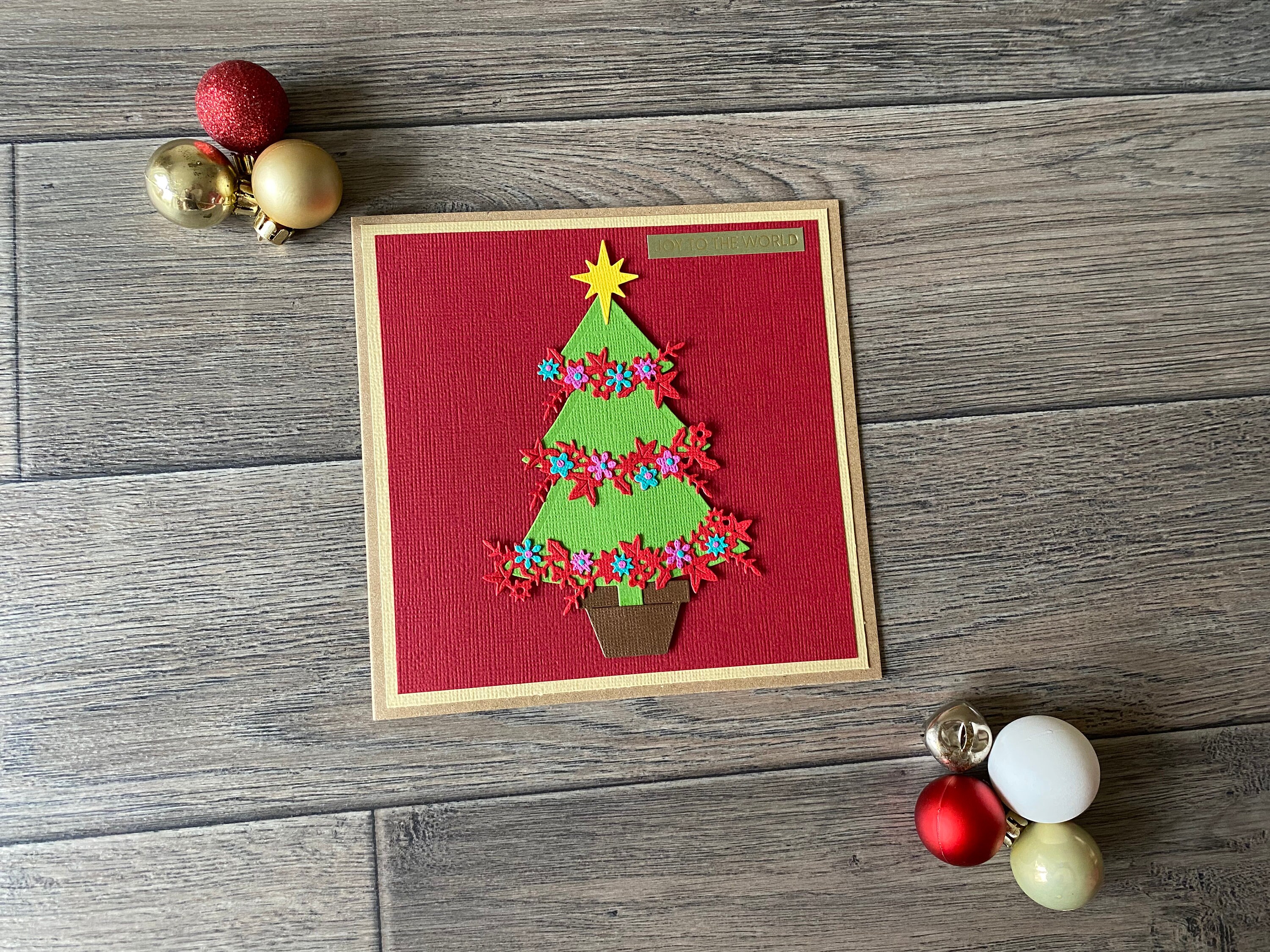 Handmade Christmas Tree Card - Etsy