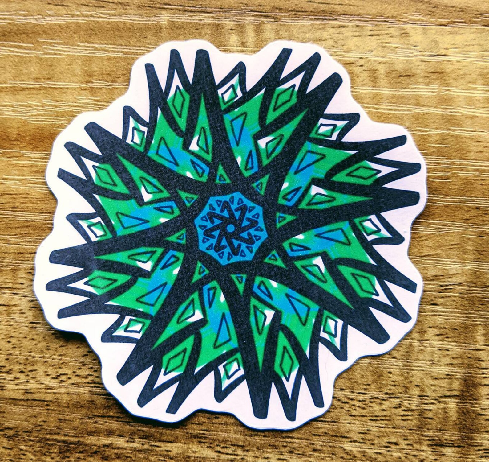 Set of 5 Geometric Stickers Etsy