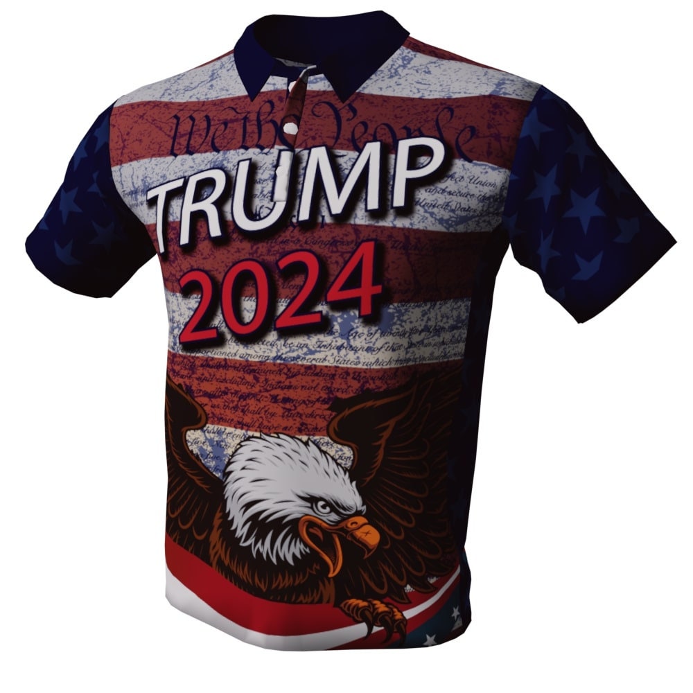 Trump 2024 Fully Sublimated Short Sleeve Polo Shirt Etsy
