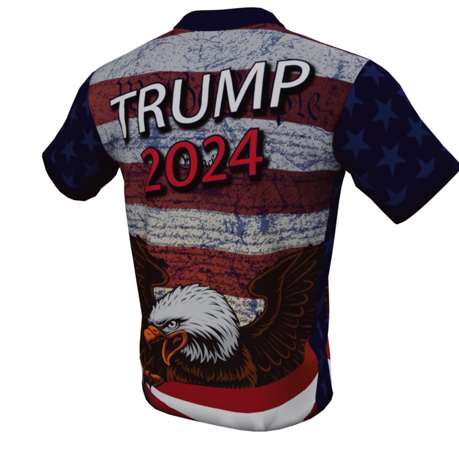 Trump 2024 Fully Sublimated Short Sleeve Polo Shirt Etsy