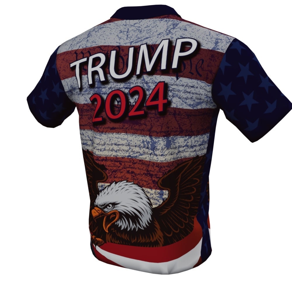 Trump 2024 Fully Sublimated Short Sleeve Polo Shirt Etsy
