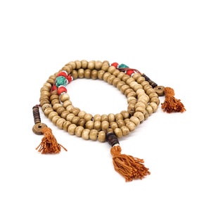 108 Bone Prayer Mala Necklace | RISE | Buddhist necklace, 108 mala bead, tassel necklace, japa mala, mala meditation necklace