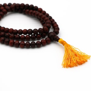 108 ROSEWOOD Mala Beads Necklace | AWAKE | Buddhist necklace, 108 mala bead, tassel necklace, japa mala, mala meditation necklace