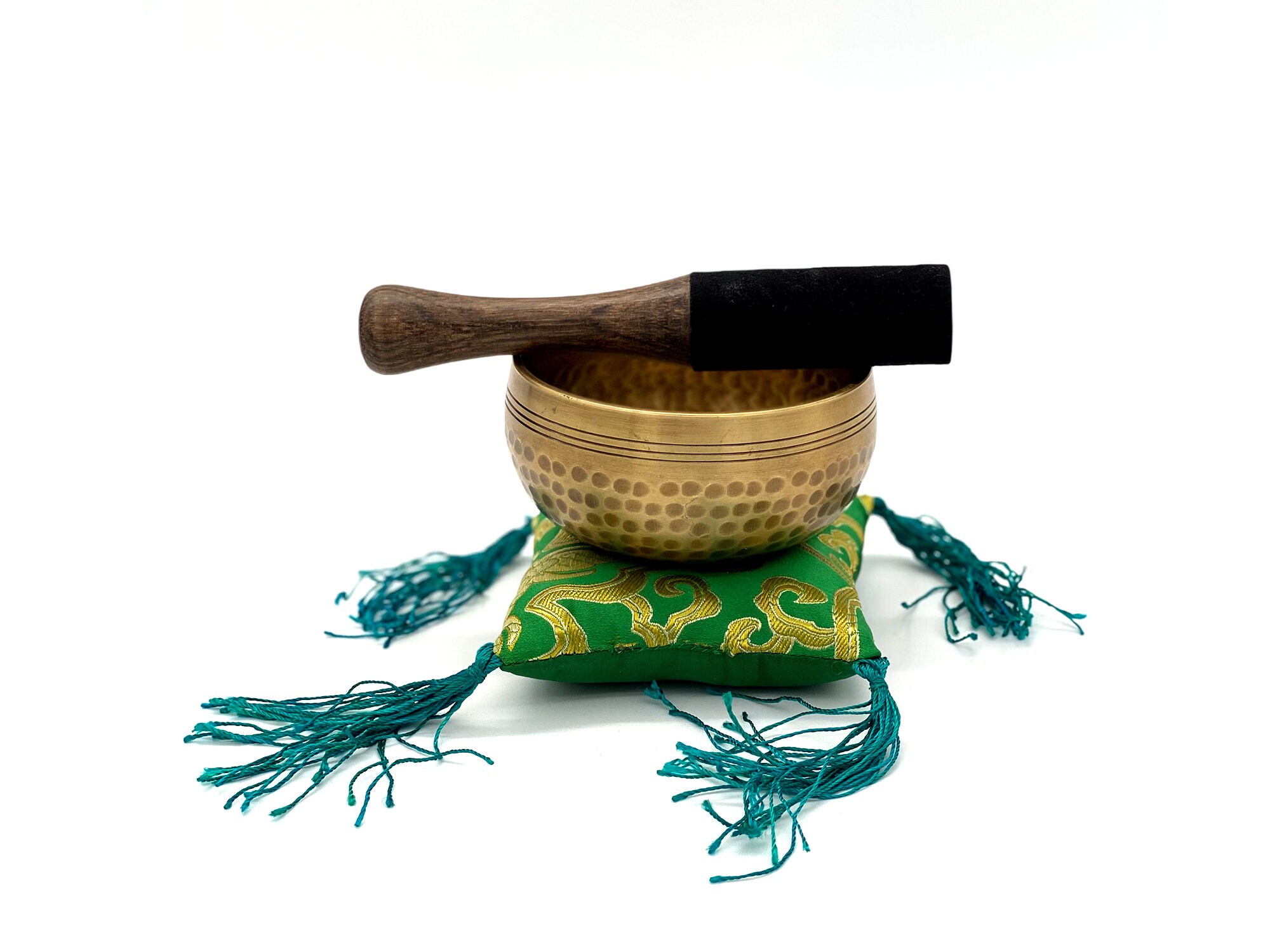 Organic White Sage and Nepali Authentic Handmade Singing Bowl, Made in