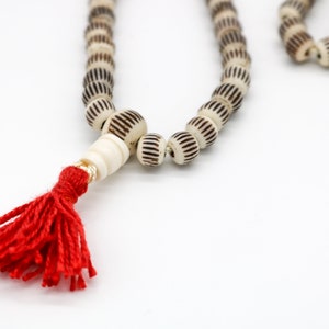 108 Stone Prayer Mala Beads Necklace | ELEVATE | Wood Buddhist necklace, 108 mala bead, tassel necklace, japa mala, mala meditation necklace
