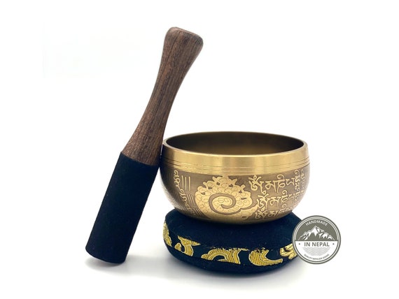 Authentic Hand Hammered High Vibrational Tibetan Singing Bowl ...