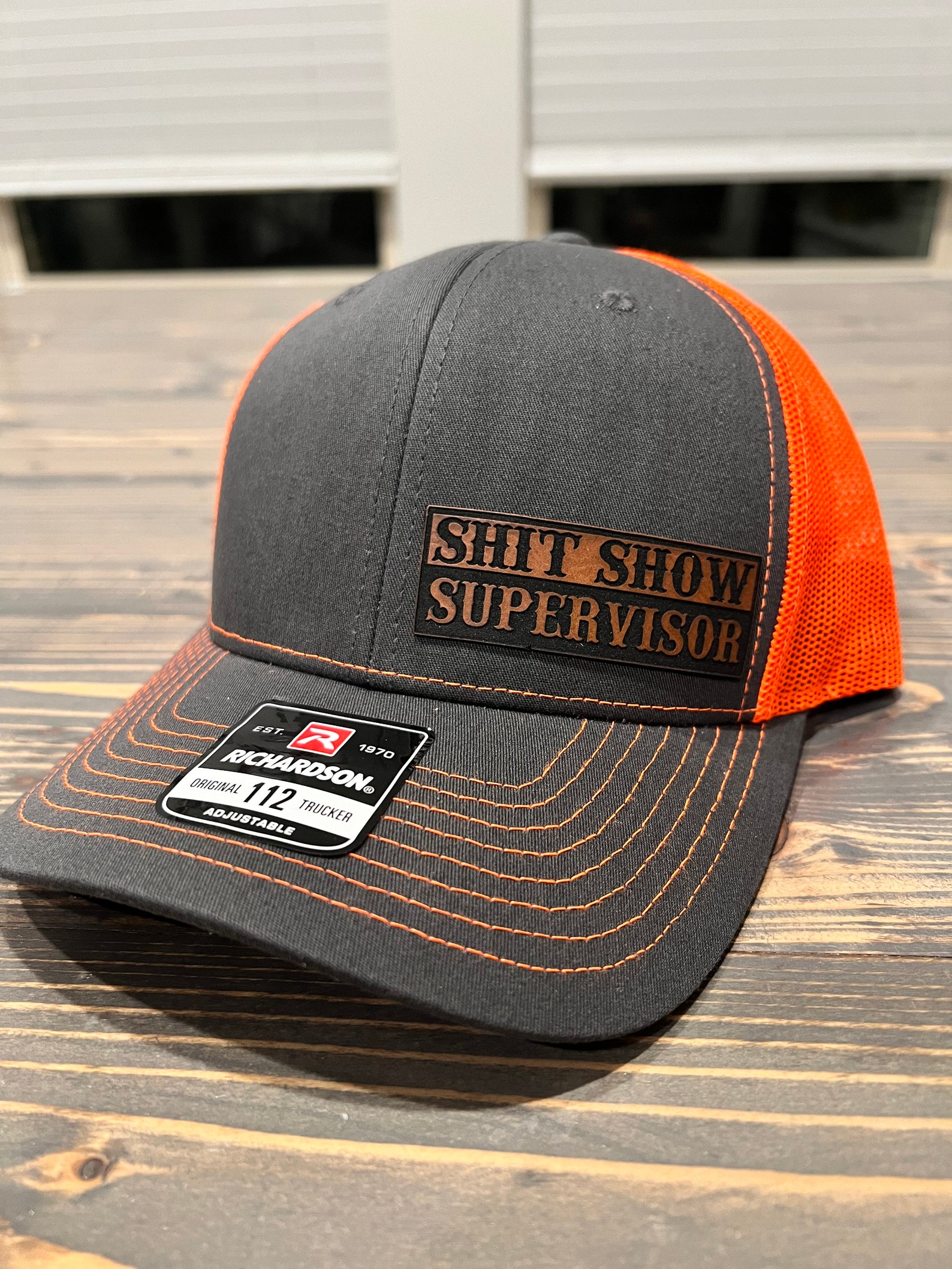 Shitshow Supervisor Leather Patch Richardson 112 Trucker Hat - Etsy
