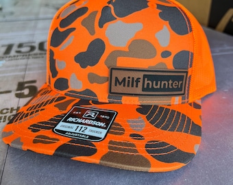 Gorra MILF Hunter Patch Hat, gorra trucker snapback con parte trasera de malla