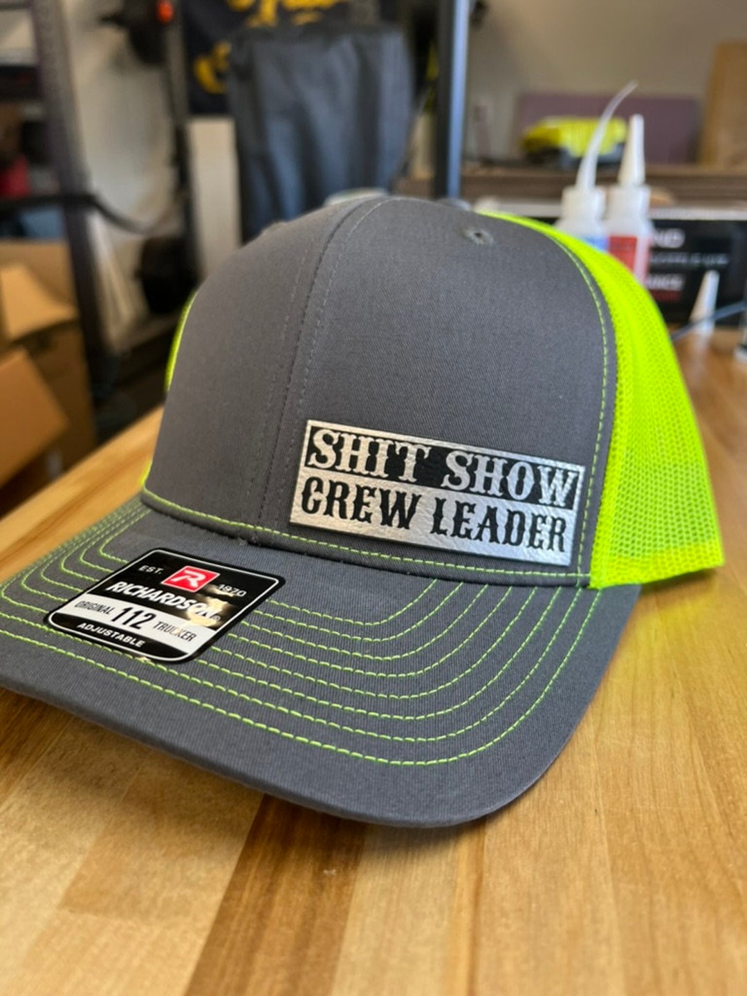 Shitshow Crew Leader Leather Patch Richardson 112 Trucker Hat - Etsy