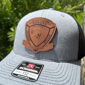 USMC 2/9 Marines Leather Patch Richardson Hat | Salty Vet