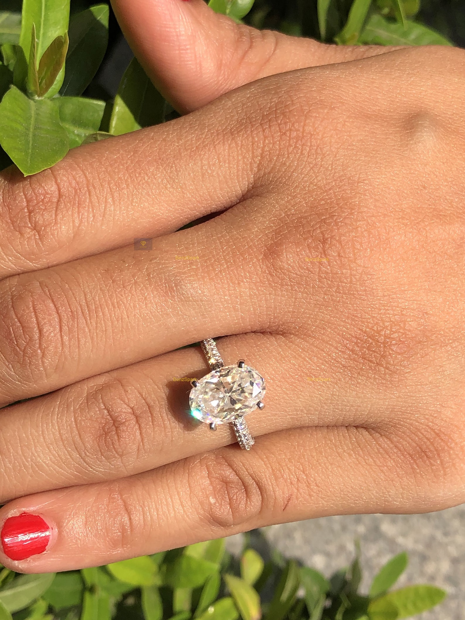 5.5 Carat Oval Moissanite Classic Engagement Ring Oval 8x10mm - Etsy UK