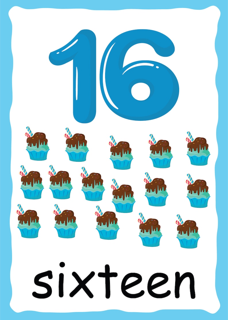 Number Flashcards 1-20, Numbers Flashcards, Learn to Count, Numbers 1-20, The weather lerarn,Kindergarten, Preschool Activity, Kindergarten image 10