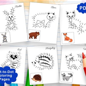 Dot to Dot Book for Kids PDF, Connect the Dots Printable, Dot to Dot Printable Book, Activity Busy Book, Instant Digital Download